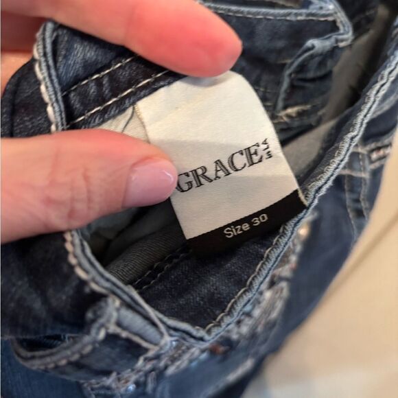 Grace in LA Embellished Jeans size 30 - Picture 5 of 6
